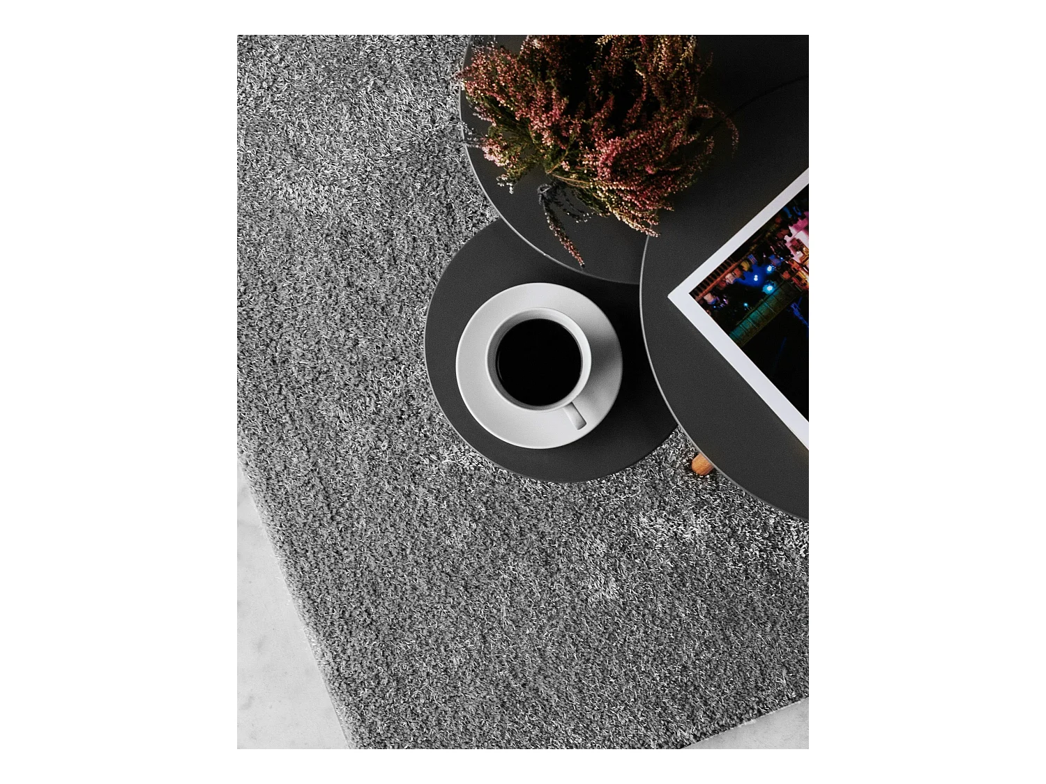 Dywan shaggy 200 x 300 cm jasnoszary DEMRE