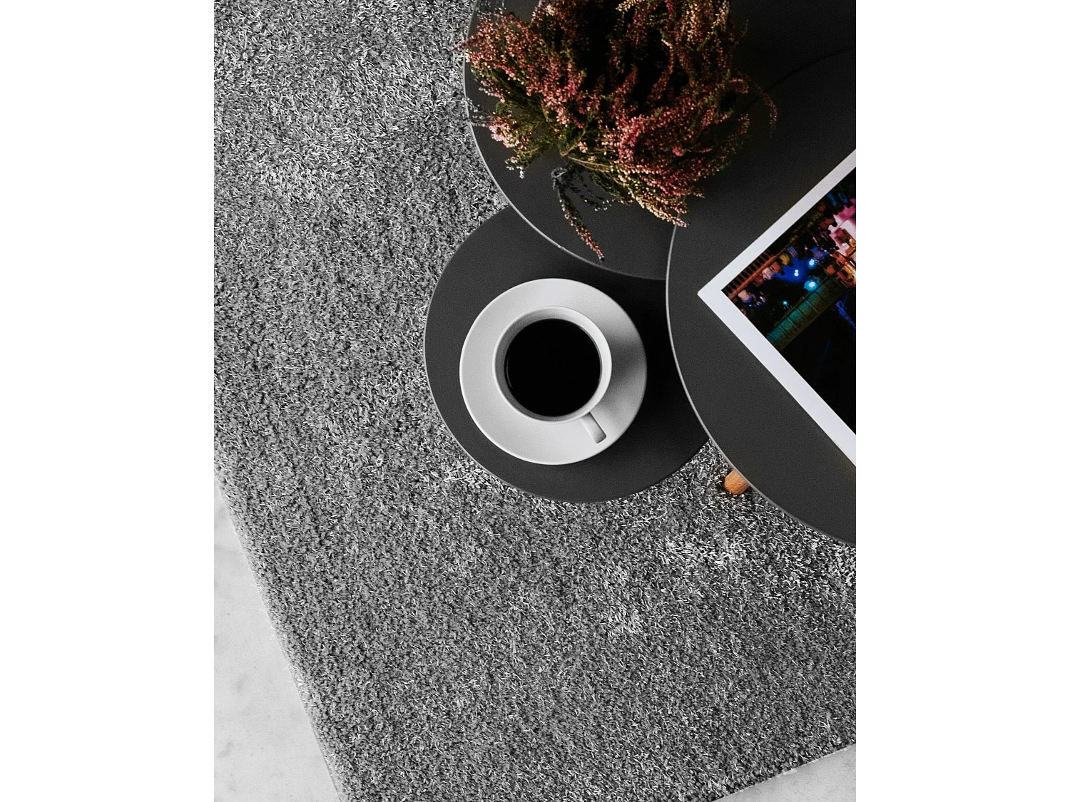 Tapis à poils longs DEMRE Gris clair 200 x 300 cm