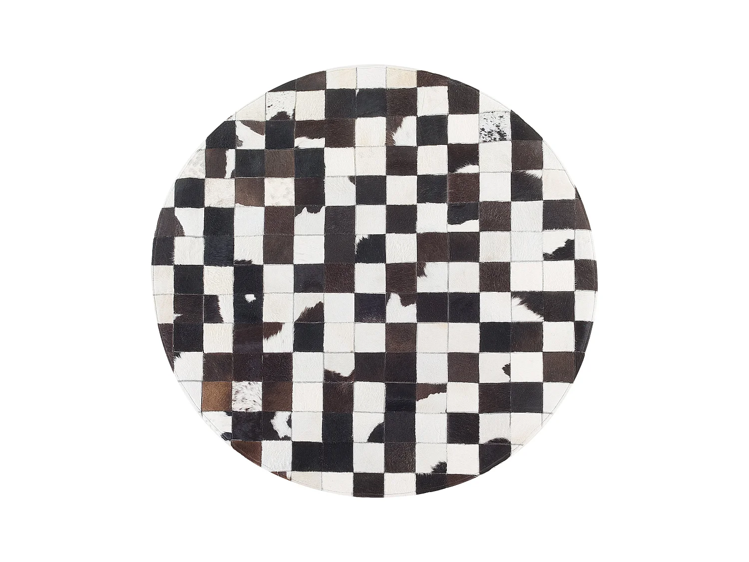 Alfombra BERGAMA ø 140 cm Piel Marrón