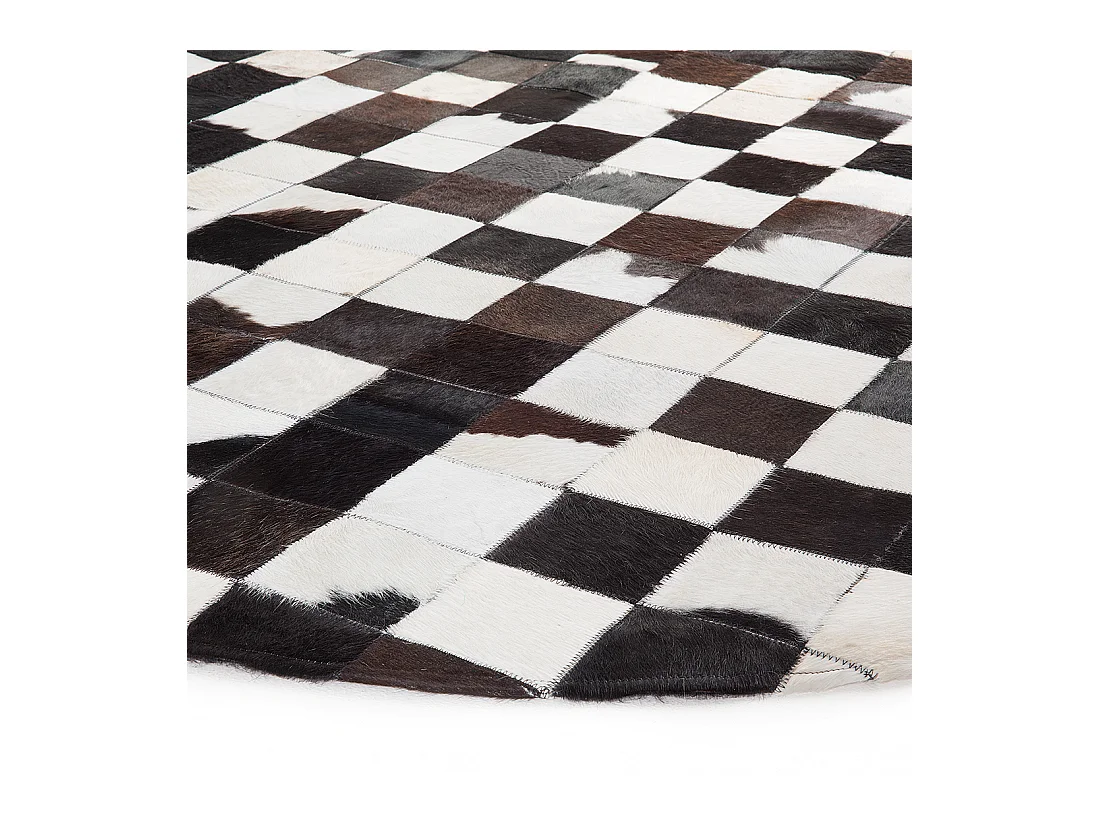 Alfombra BERGAMA ø 140 cm Piel Marrón