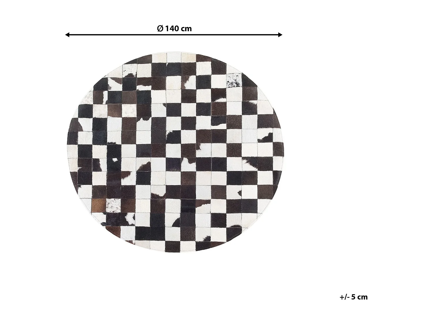 Vloerkleed BERGAMA ø 140 cm Leer Bruin