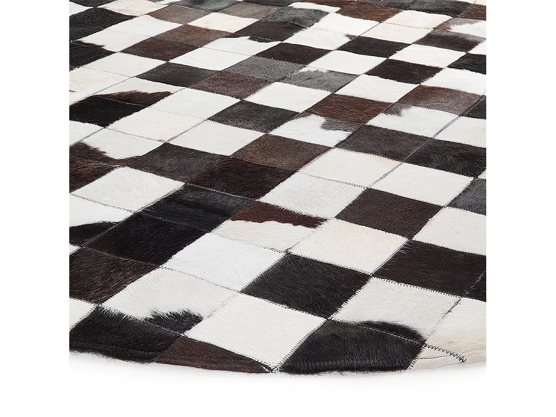 Tapis BERGAMA ø 140 cm Cuir Marron