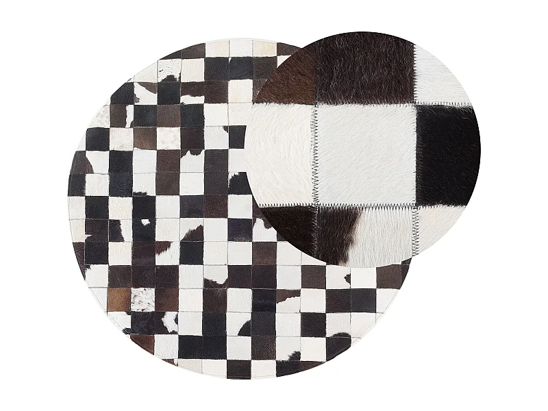 Alfombra BERGAMA ø 140 cm Piel Marrón