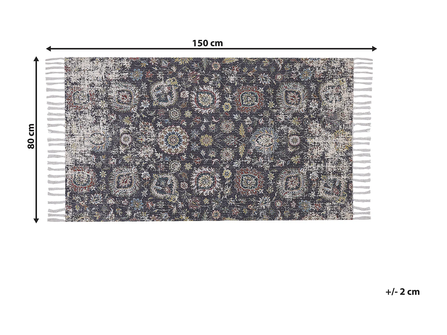 Tappeto a pelo corto multicolore 80 x 150 cm ARMUTALAN