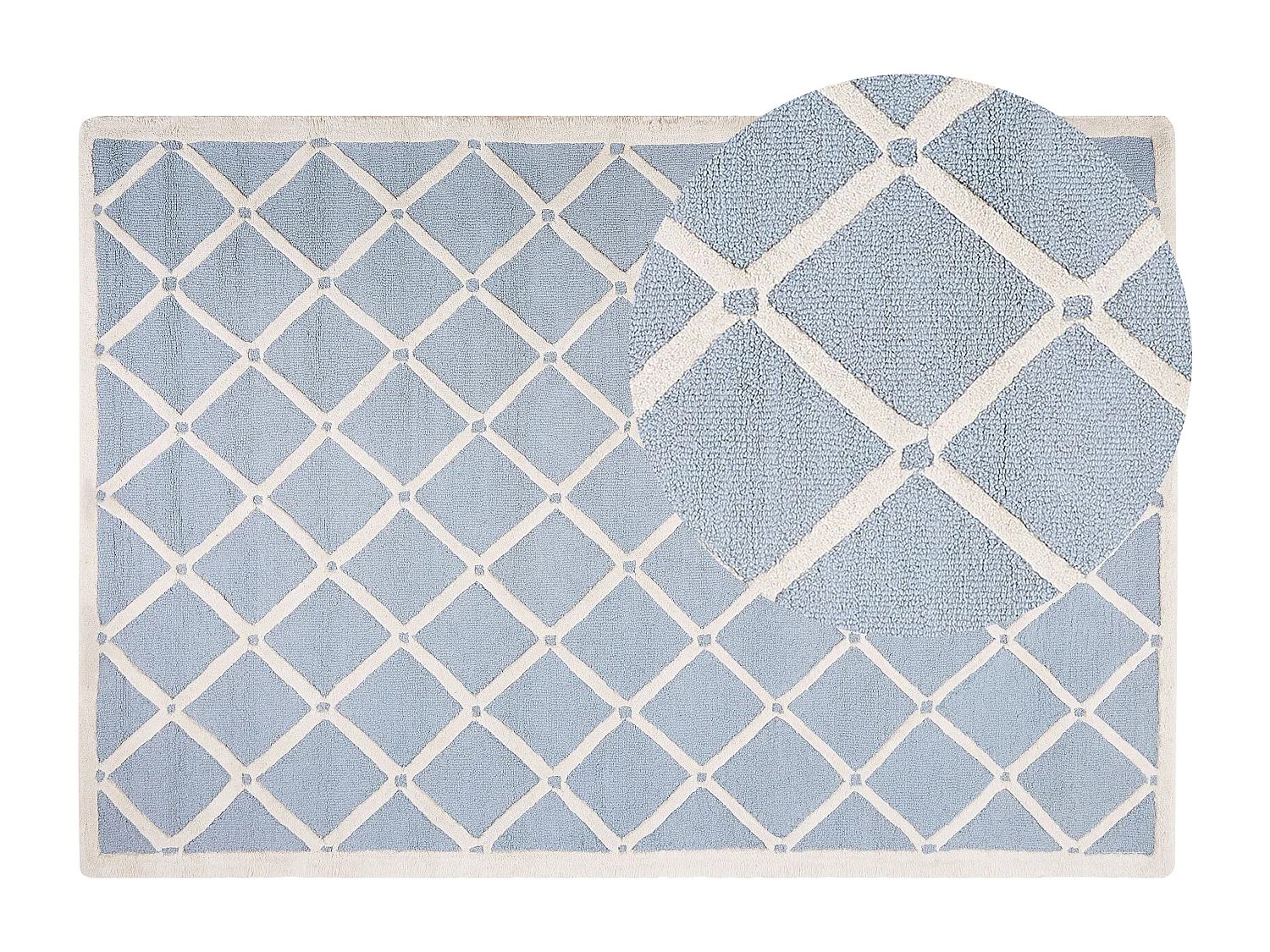 Tapis bleu clair 160 x 230 cm DALI