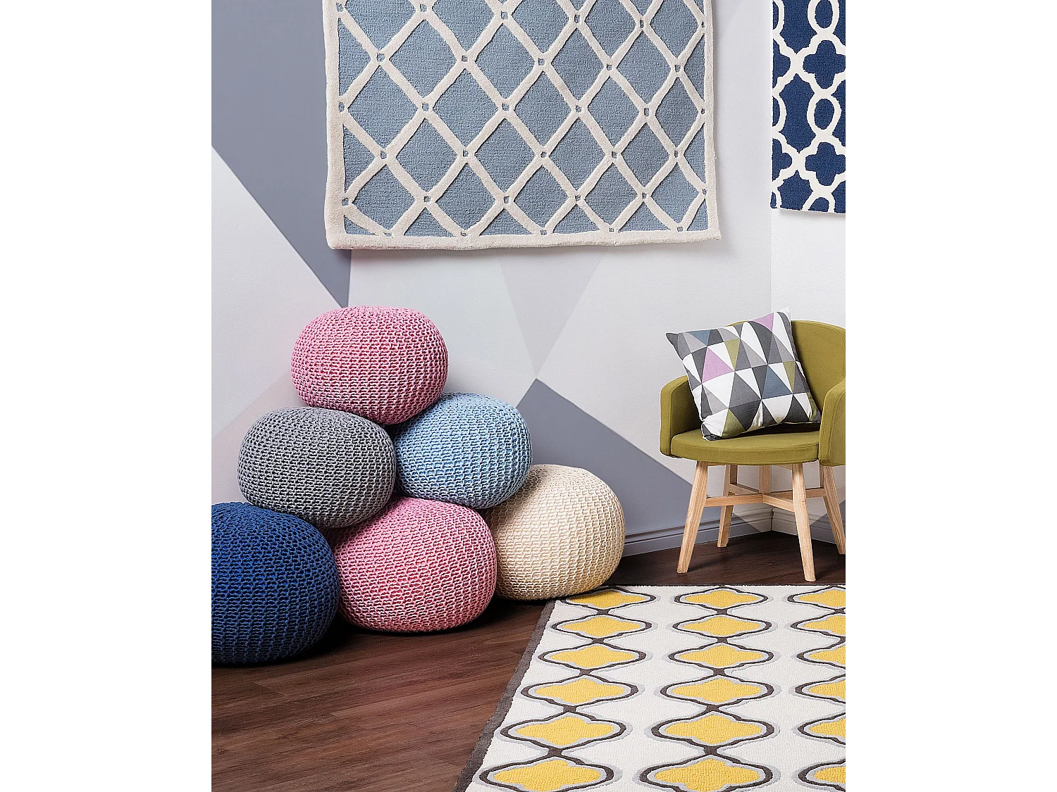 Tapis bleu clair 160 x 230 cm DALI