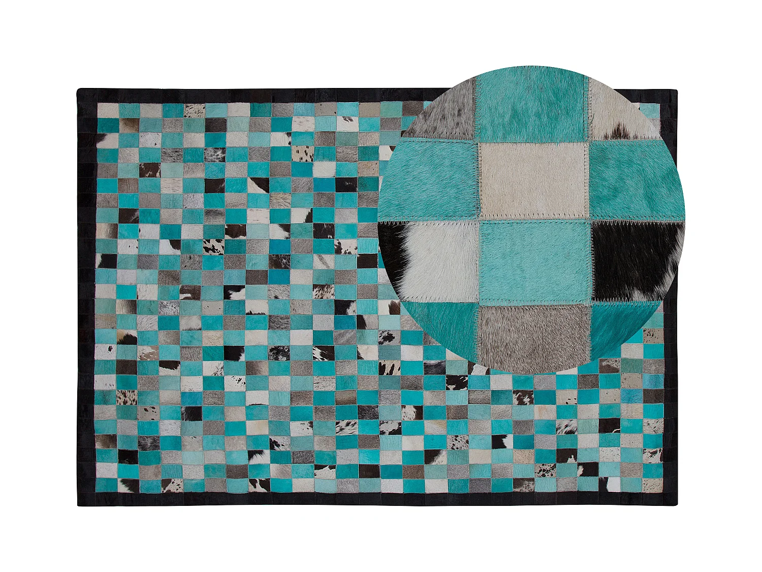 Tapis NIKFER Turquoise 160 x 230 cm Cuir