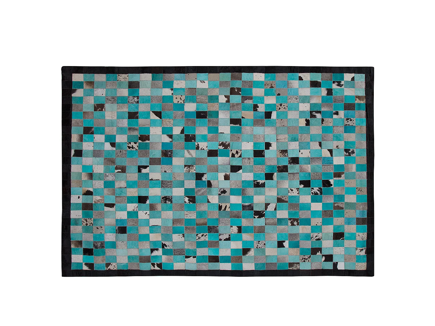 Tapis NIKFER 160 x 230 cm Cuir Turquoise