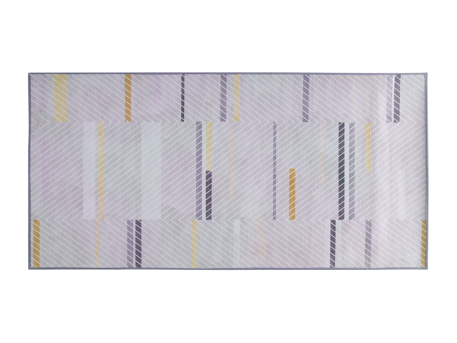 Tappeto motivo a strisce grigio-giallo 80 x 150 cm ERGENLI