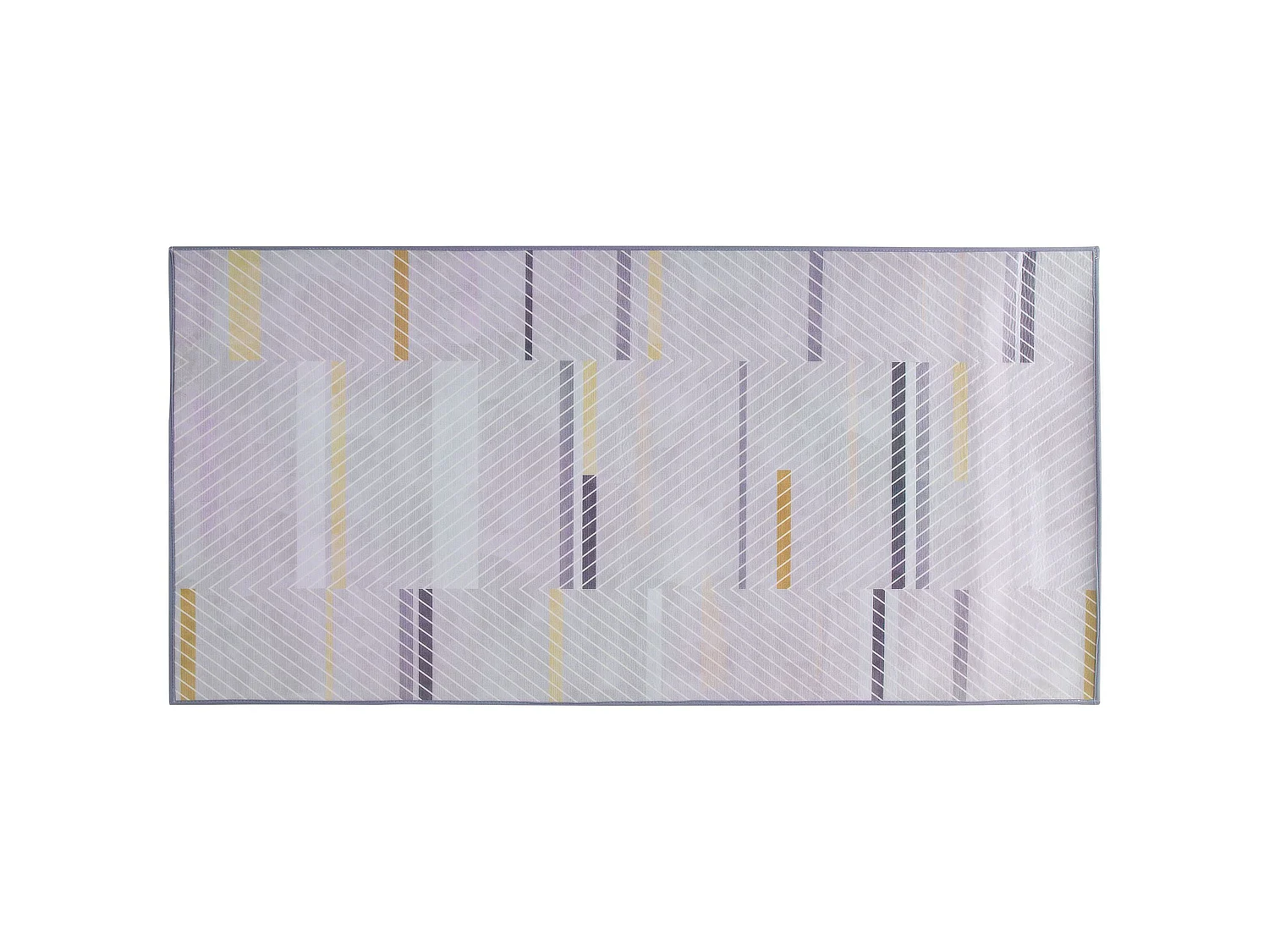 Tapis 150 x 80 cm gris et jaune ERGENLI