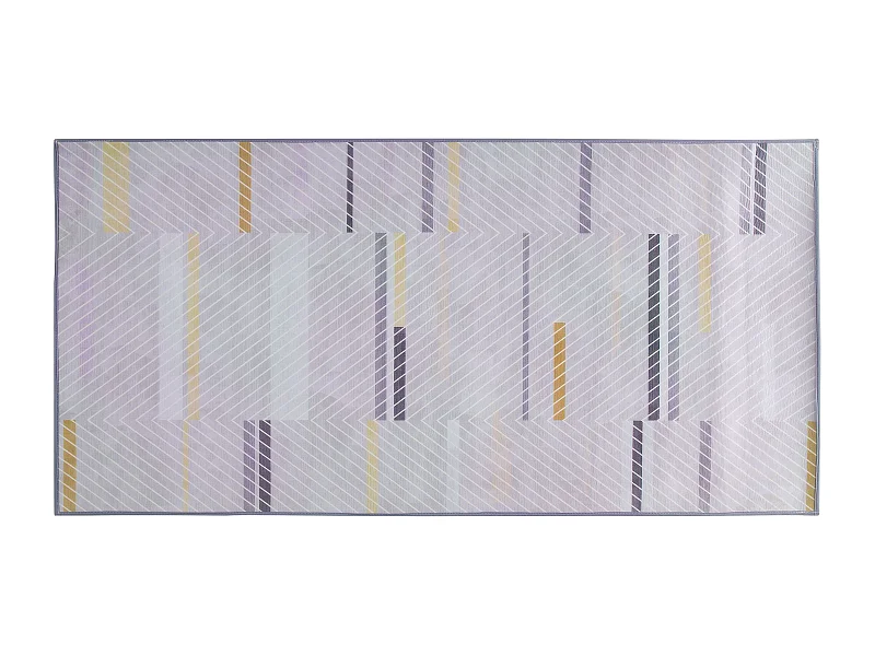 Tappeto motivo a strisce grigio-giallo 80 x 150 cm ERGENLI