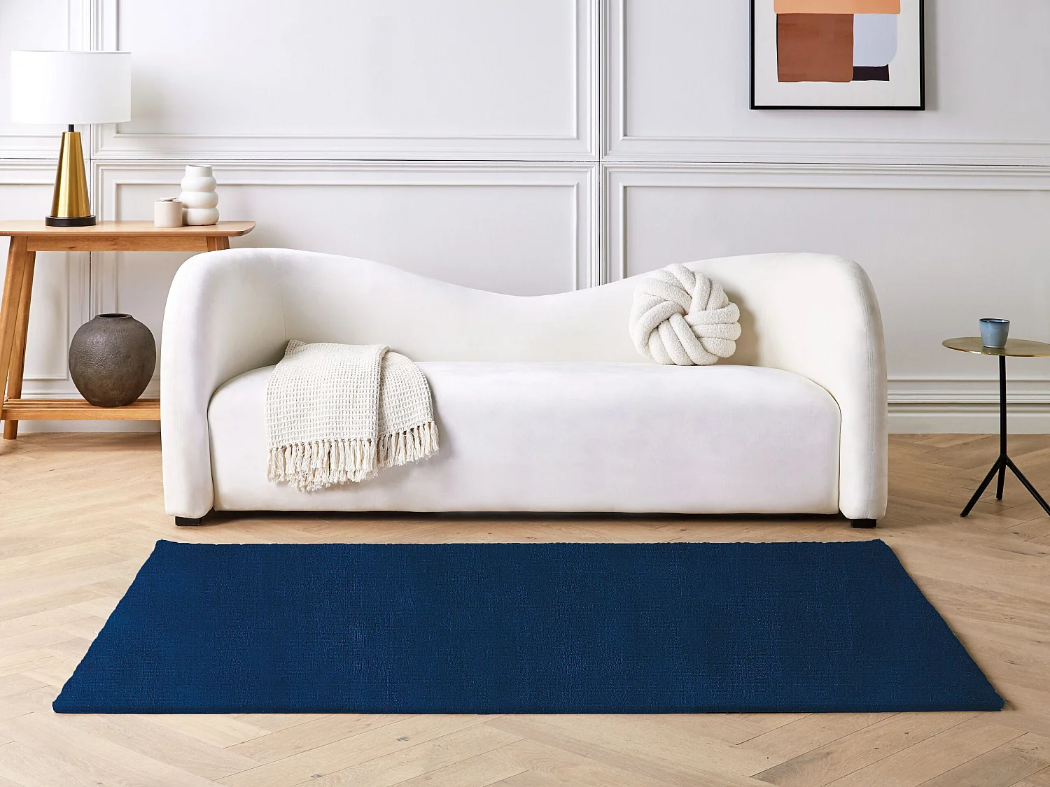 Tapis en viscose bleu marine 140 x 200 cm GESI II