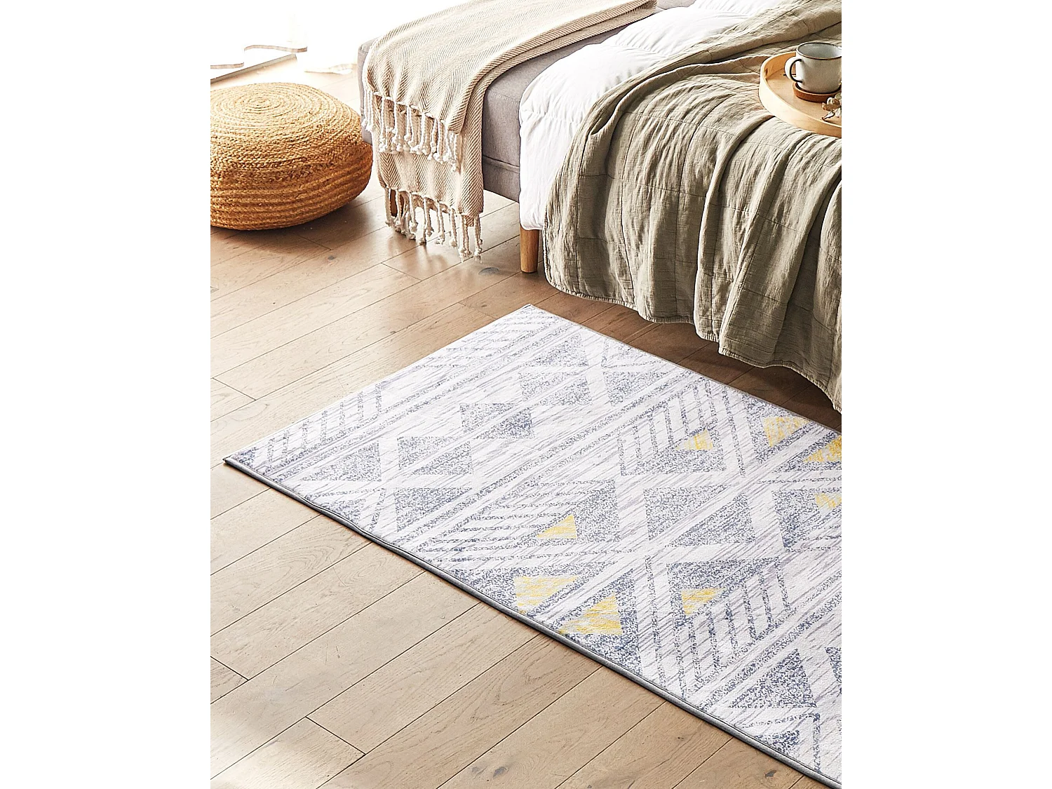 Tapis KARGI Gris 80 x 150 cm
