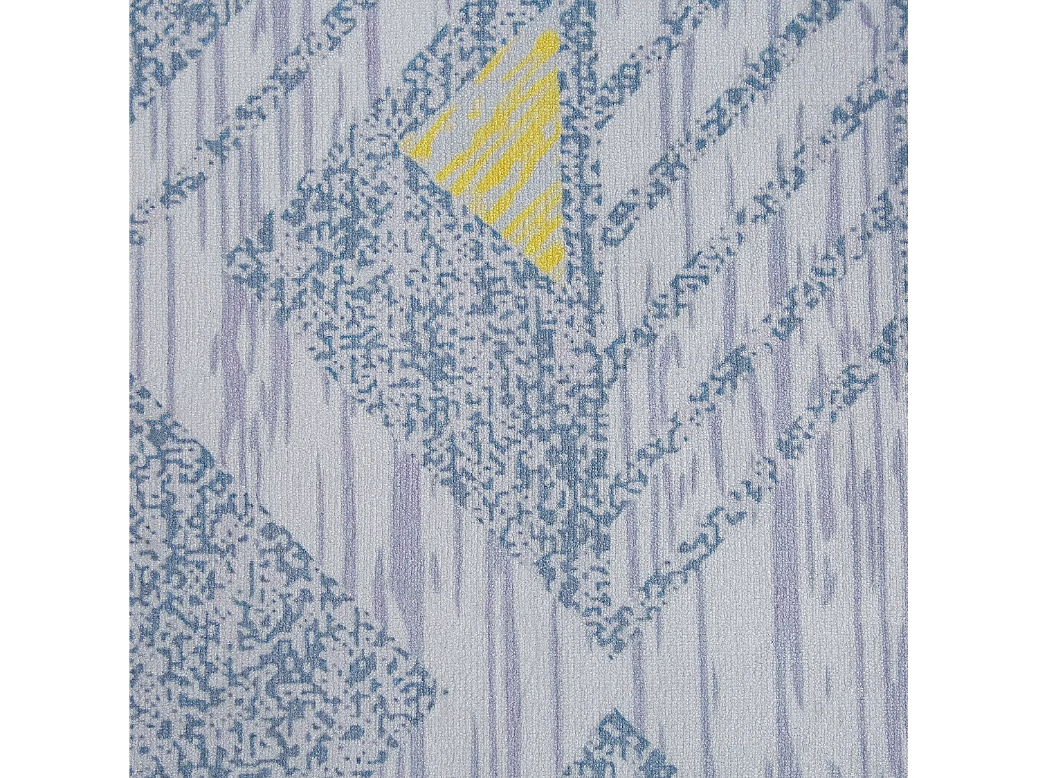 Tappeto motivo geometrico grigio-giallo 80 x 150 cm KARGI