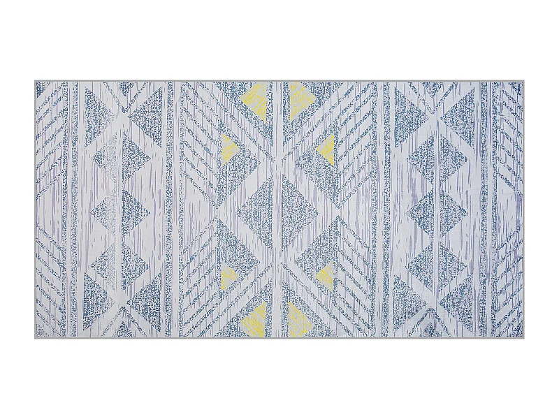 Dywan 80 x 150 cm szaro-żółty KARGI