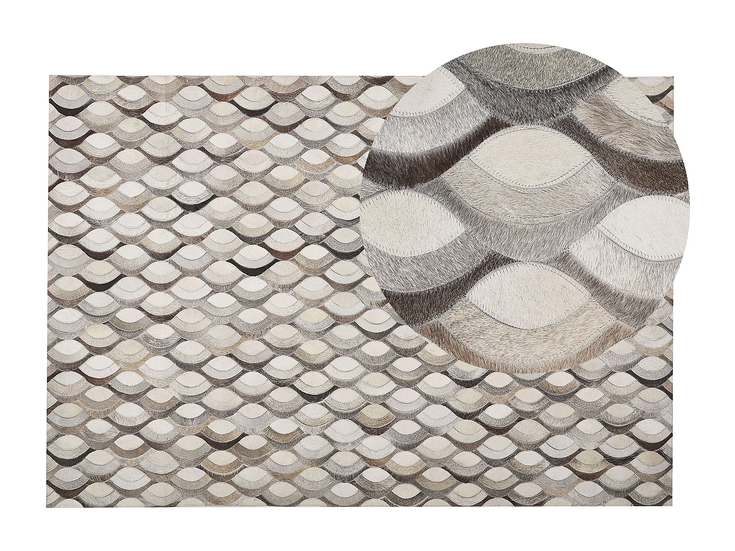 Vloerkleed KIRCA 140 x 200 cm Leer Beige