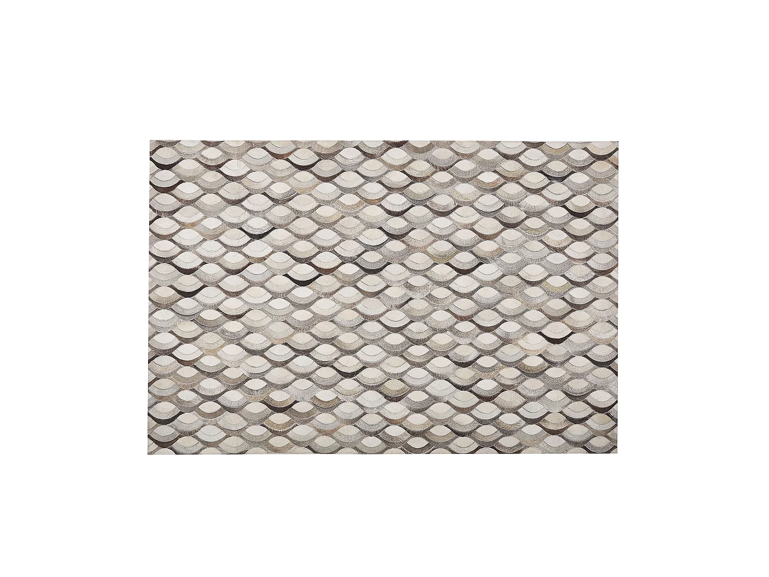 Vloerkleed KIRCA 140 x 200 cm Leer Beige