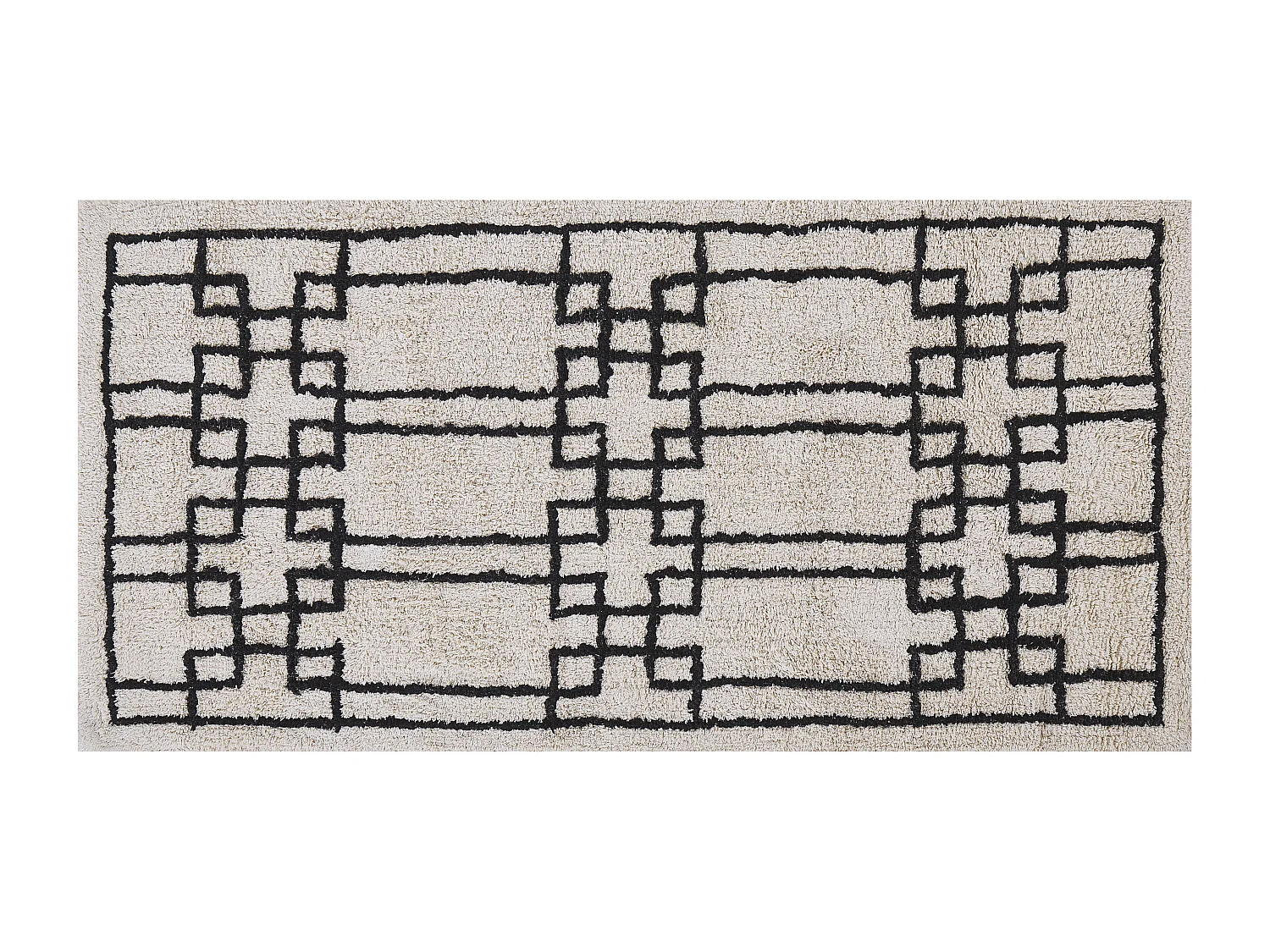 Tapis TURHAL Beige 80 x 150 cm Coton