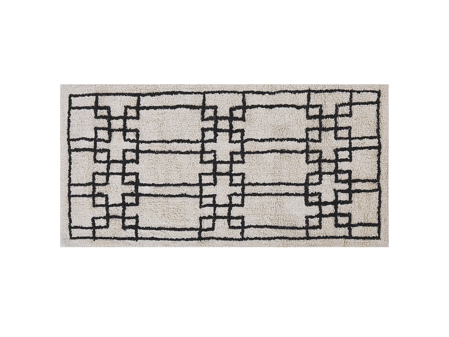 Tapis en coton beige 80 x 150 cm TURHAL