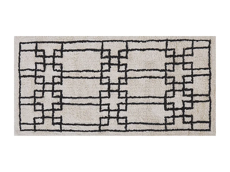 Tapis TURHAL Beige 80 x 150 cm Coton