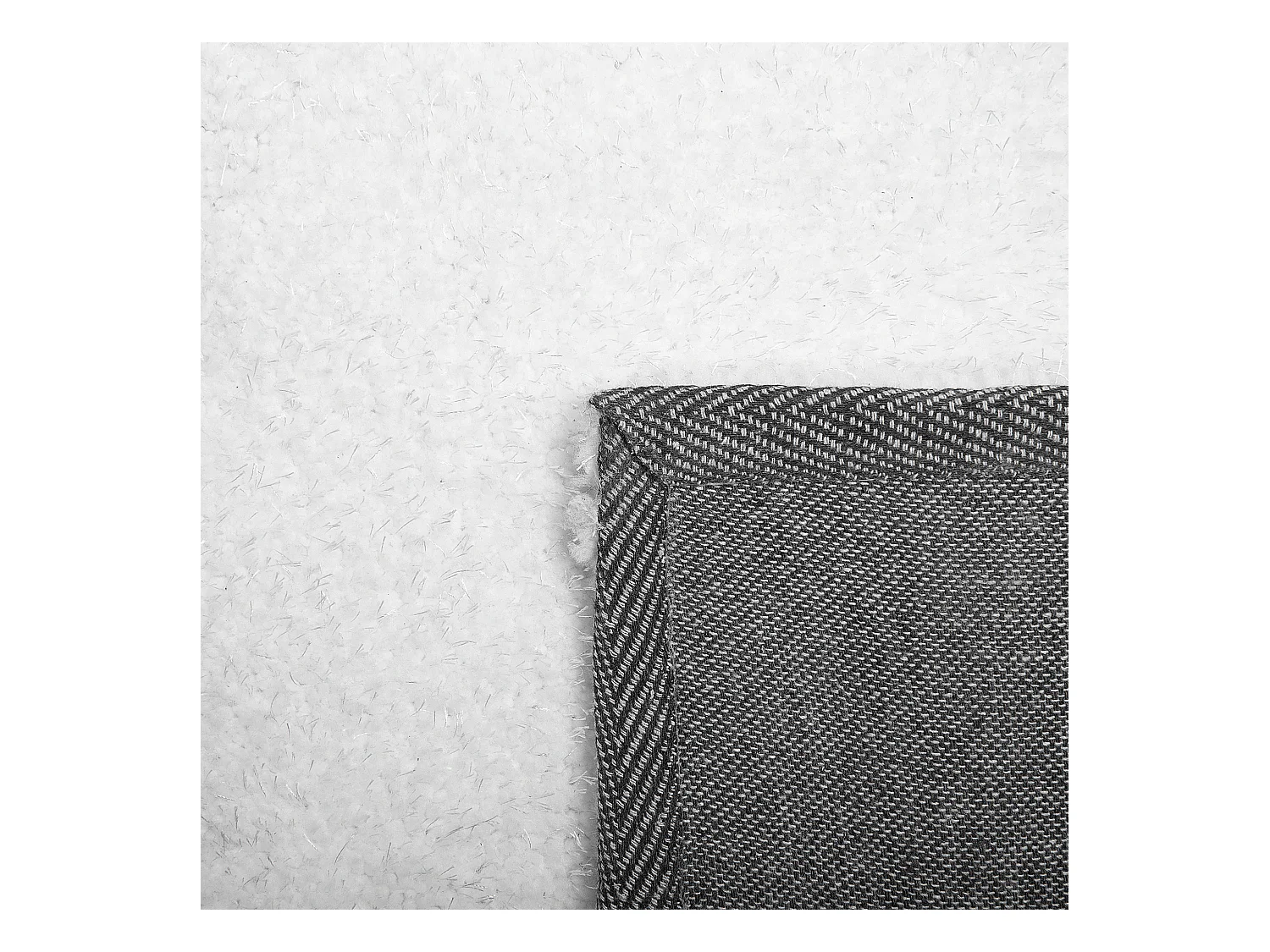 Tapis à poils longs DEMRE Blanc 200 x 200 cm