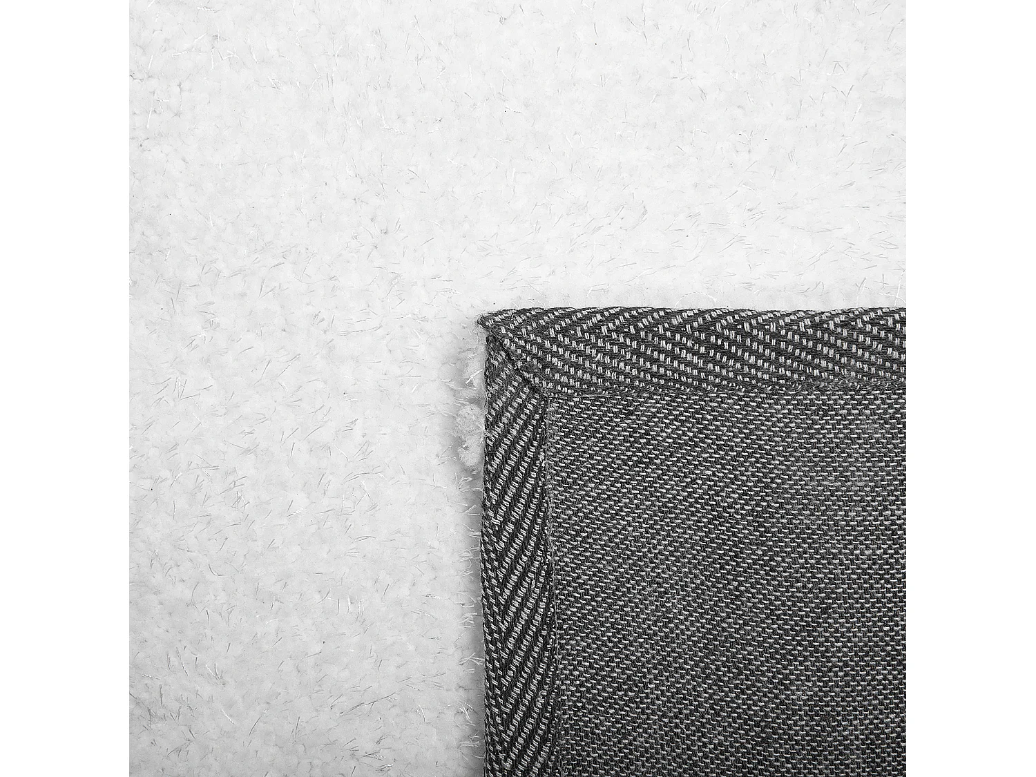 Tapis à poils longs DEMRE Blanc 200 x 200 cm