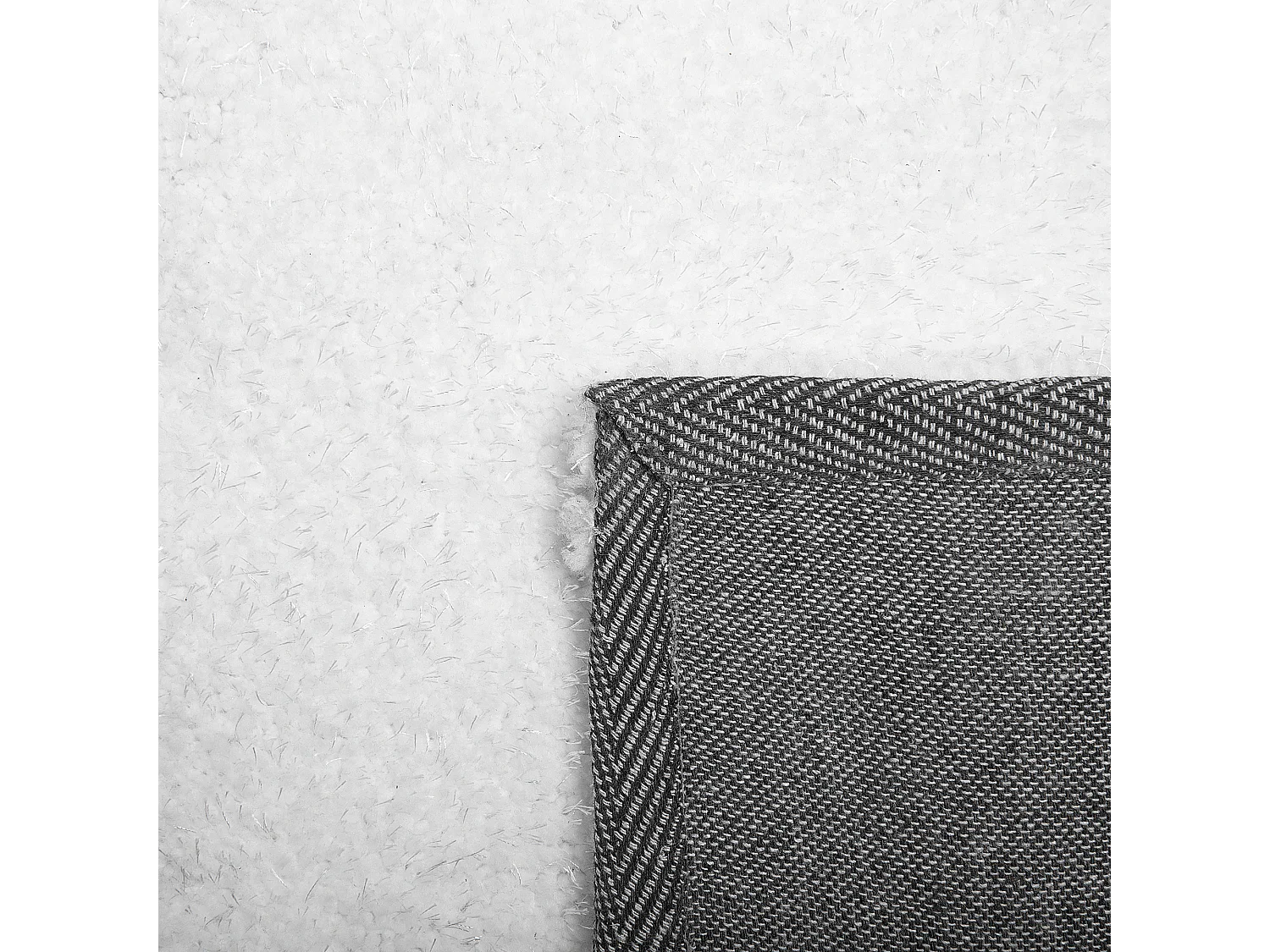 Tapis à poils longs DEMRE Blanc 200 x 200 cm