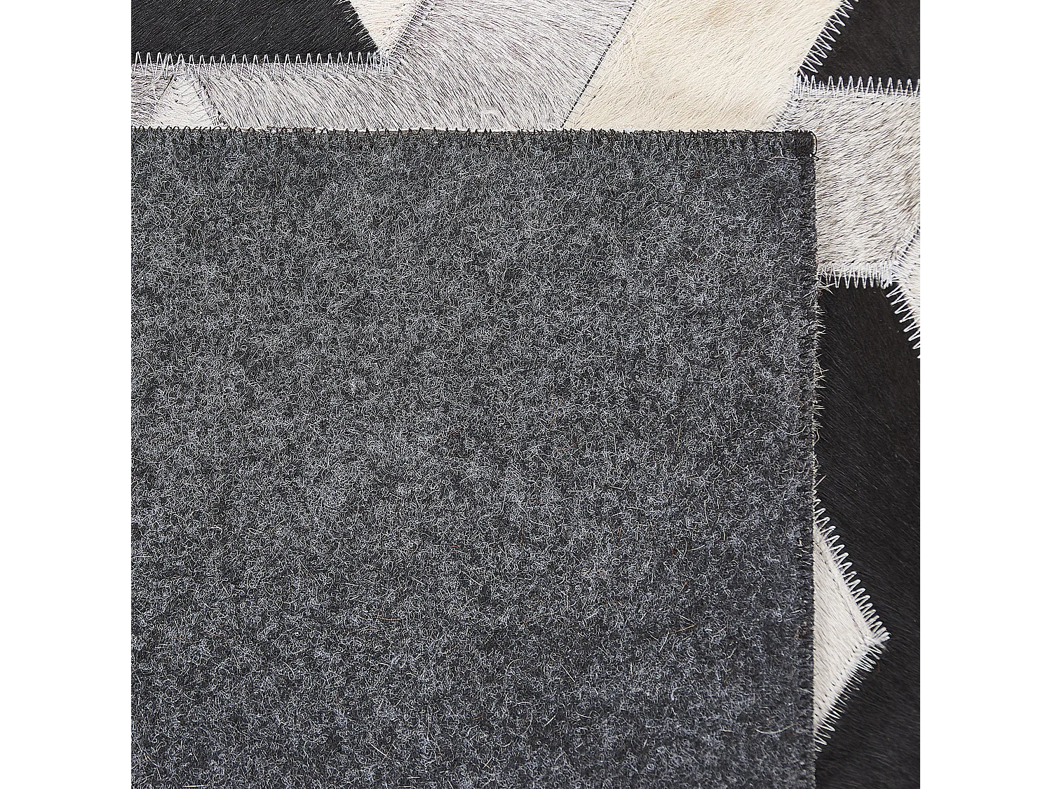 Vloerkleed NARMAN 160 x 230 cm Leer Grijs