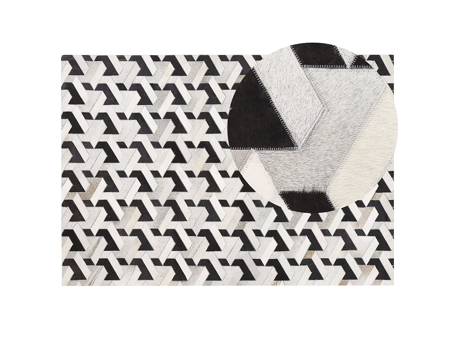 Tapis NARMAN 160 x 230 cm Cuir Gris