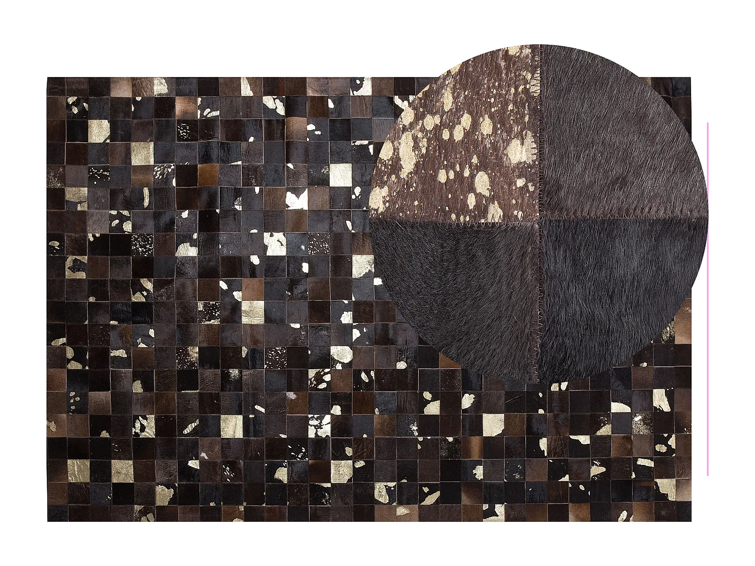 Tapis BANDIRMA Marron 140 x 200 cm Cuir