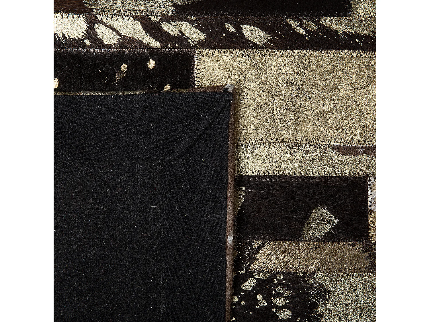 Teppich ARTVIN 160 x 230 cm Echtleder Braun