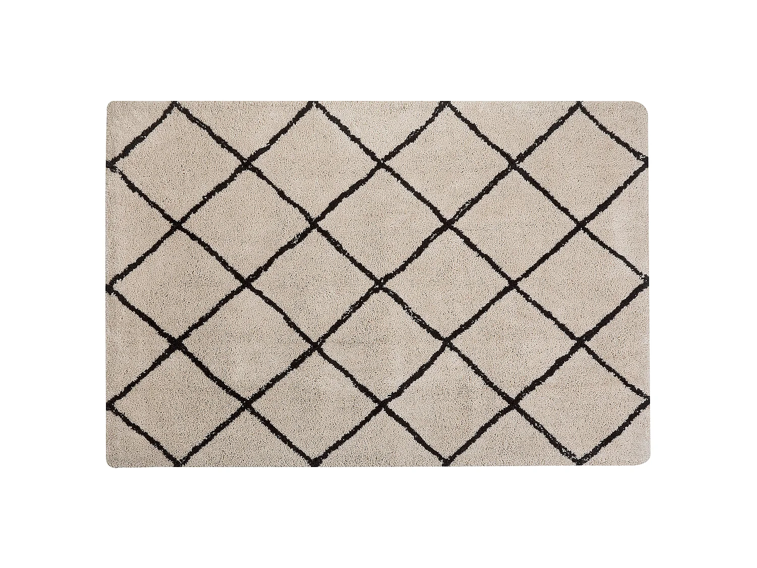 Vloerkleed beige/zwart 140 x 200 cm ADALAR