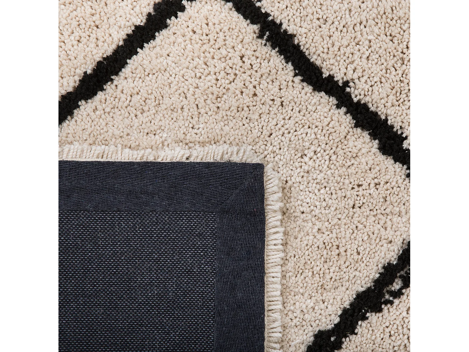 Vloerkleed beige/zwart 140 x 200 cm ADALAR