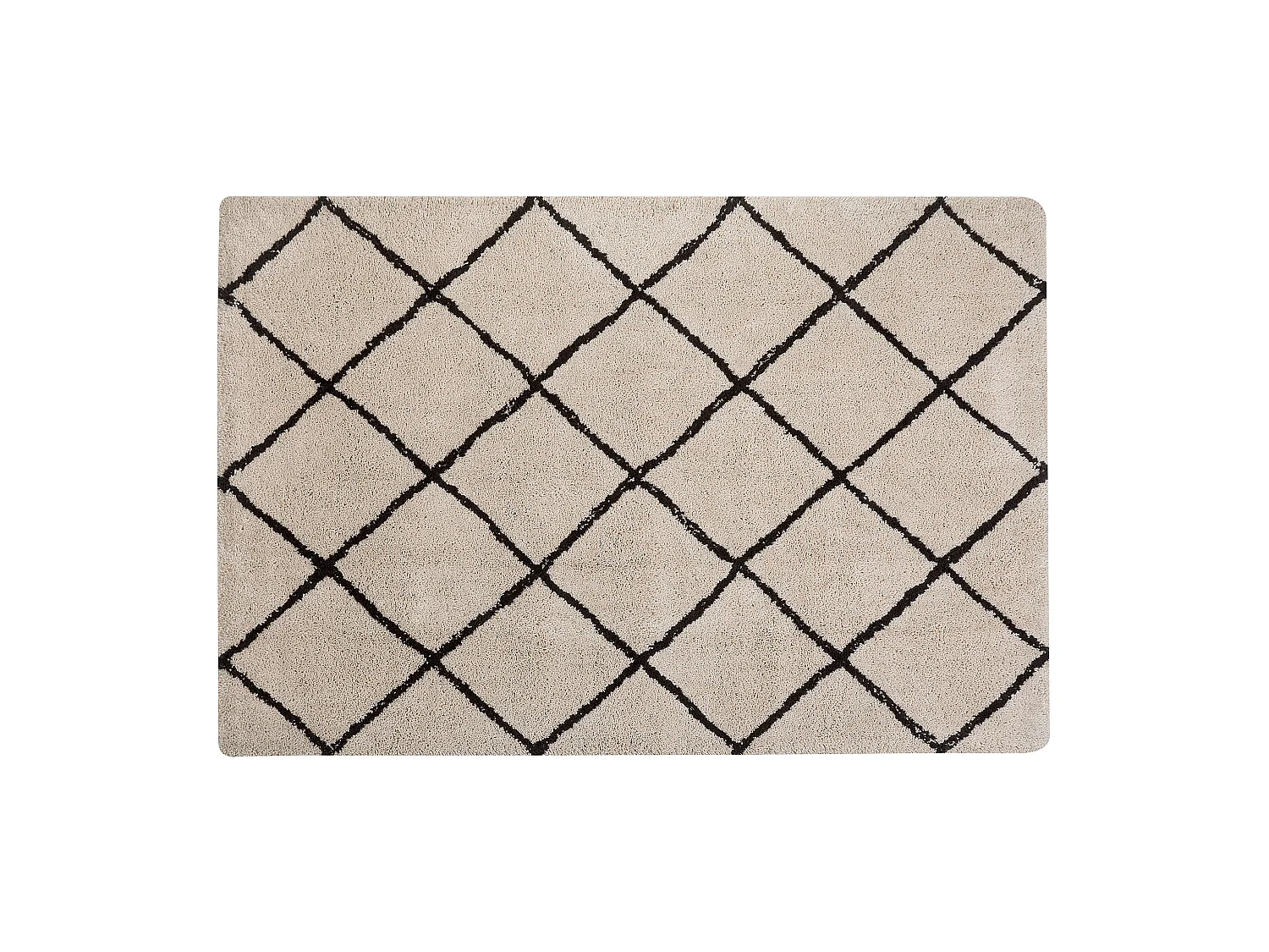 Vloerkleed beige/zwart 140 x 200 cm ADALAR