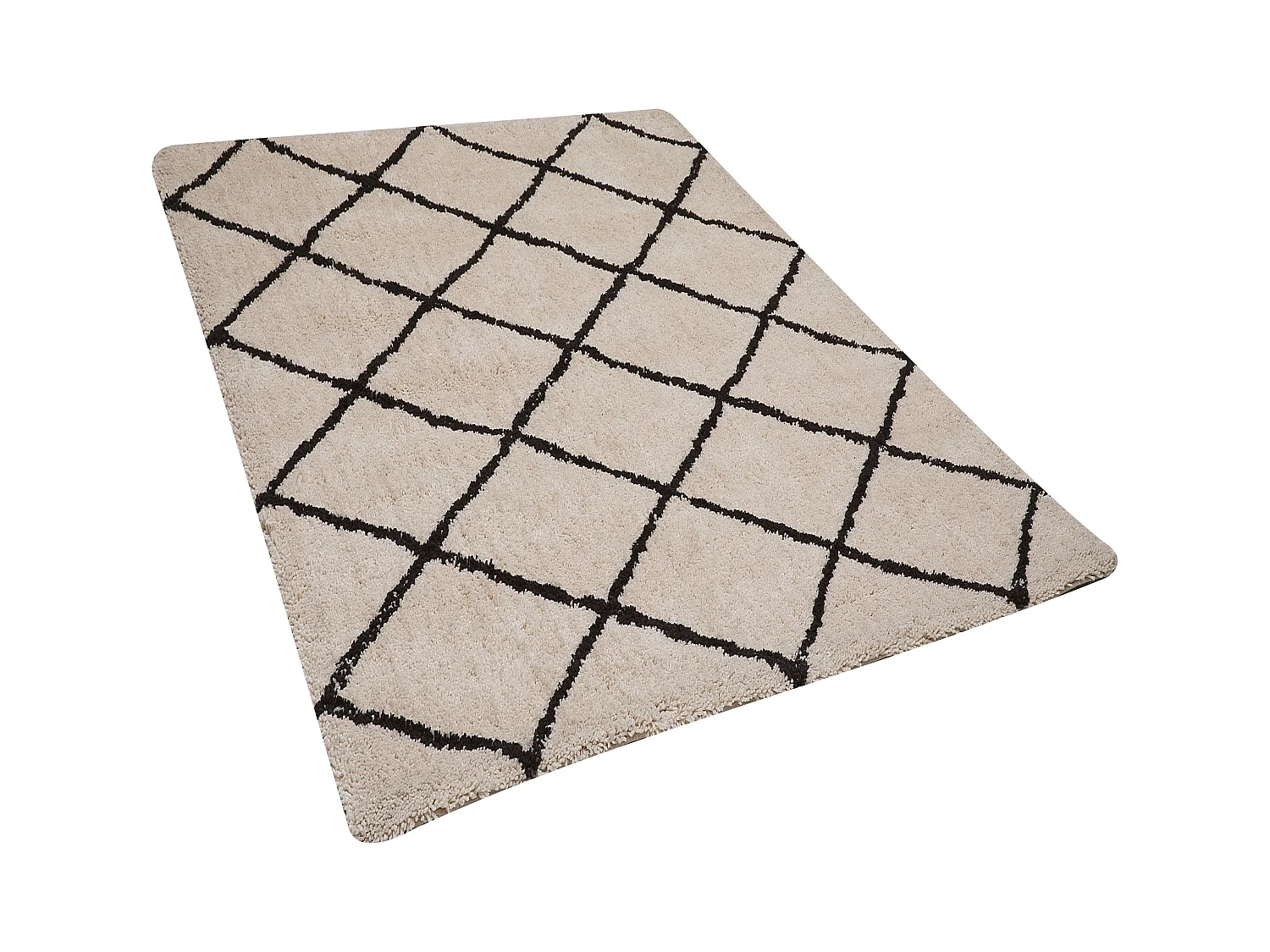 Vloerkleed beige/zwart 140 x 200 cm ADALAR