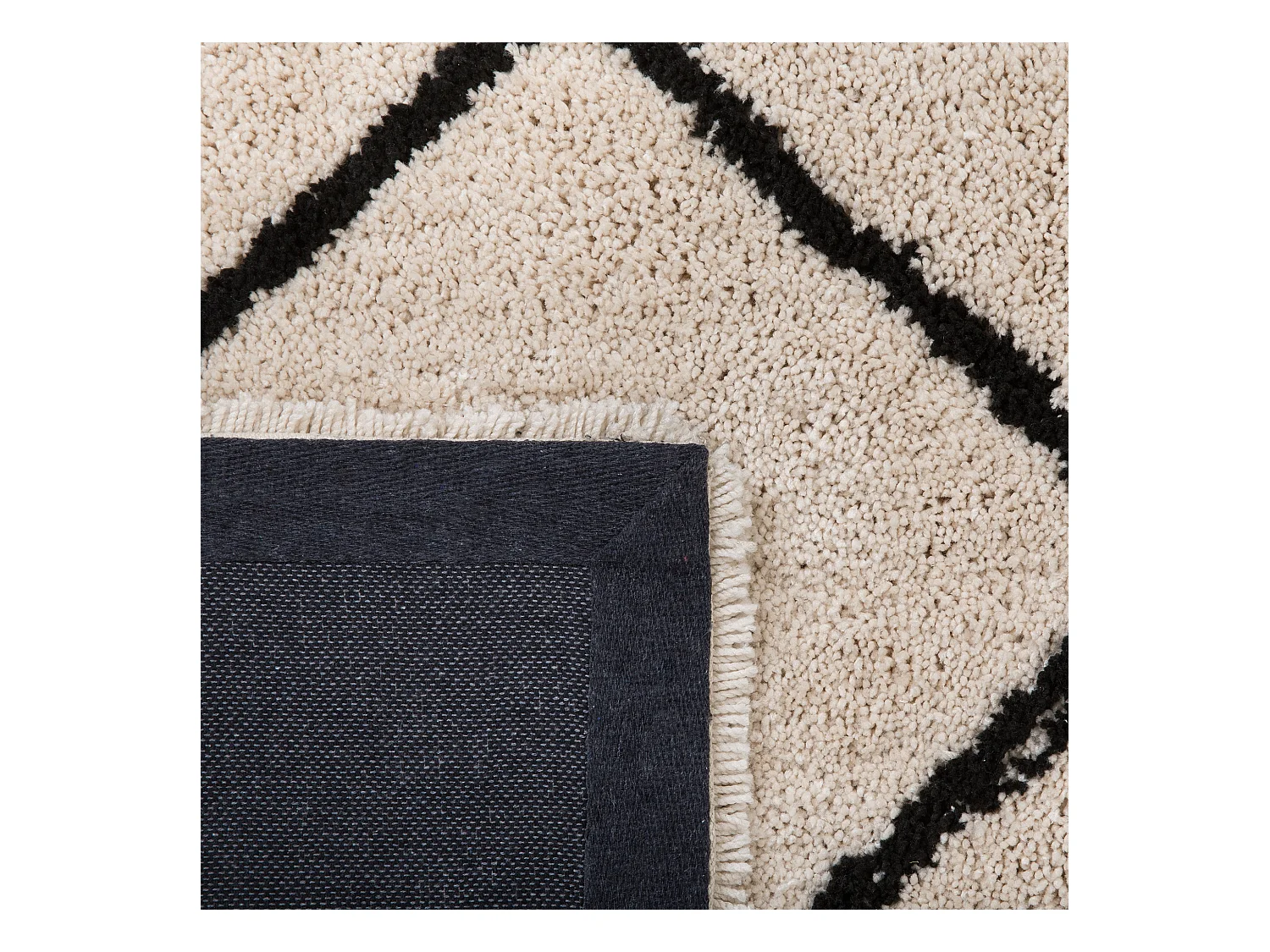 Vloerkleed beige/zwart 140 x 200 cm ADALAR
