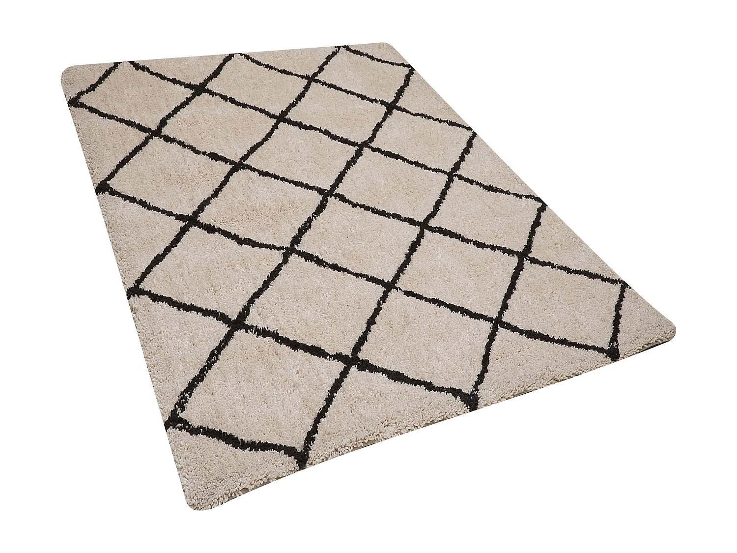 Vloerkleed beige/zwart 140 x 200 cm ADALAR