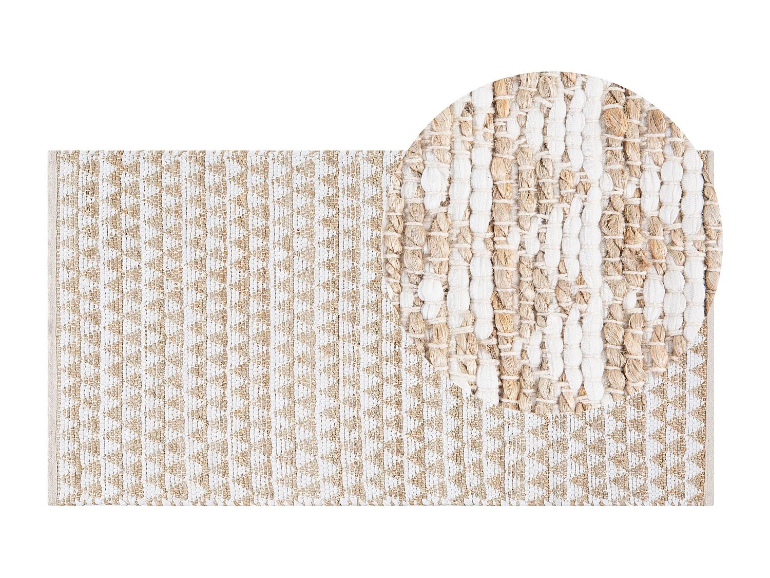 Tapis TUNCELI Beige 80 x 150 cm Coton