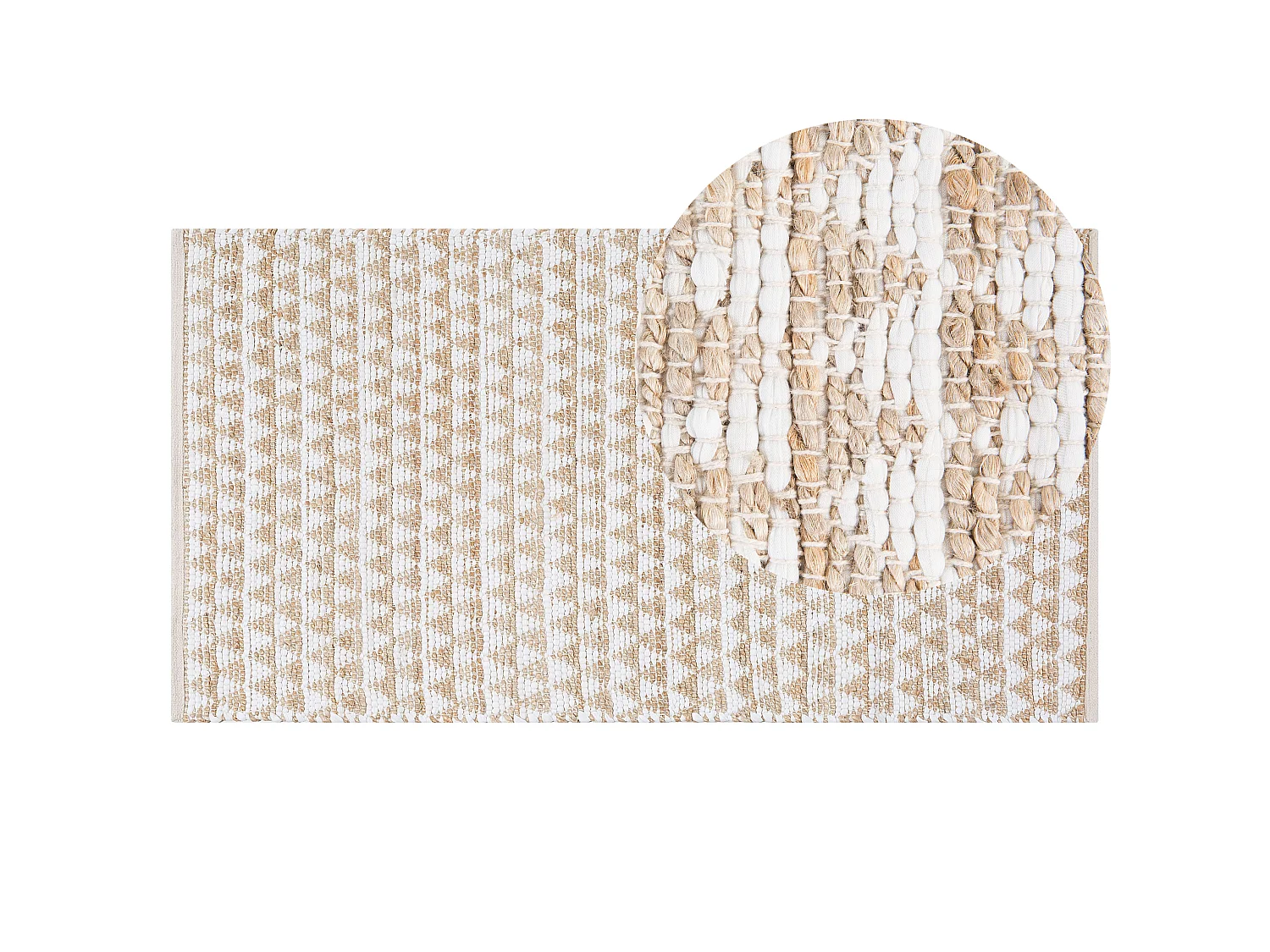 Vloerkleed katoen beige 80 x 150 cm TUNCELI