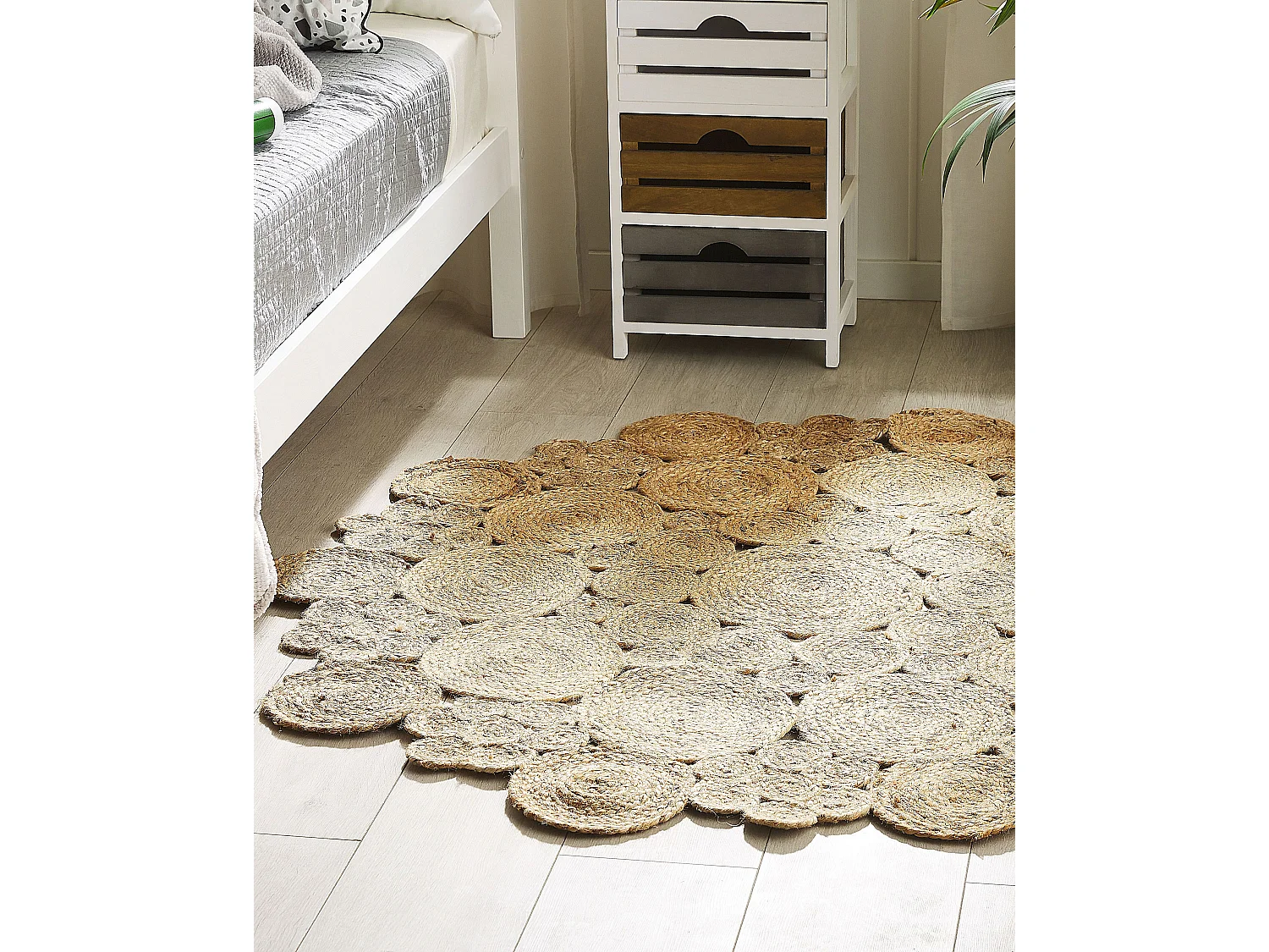 Tappeto iuta beige ø 135 cm GERDEK