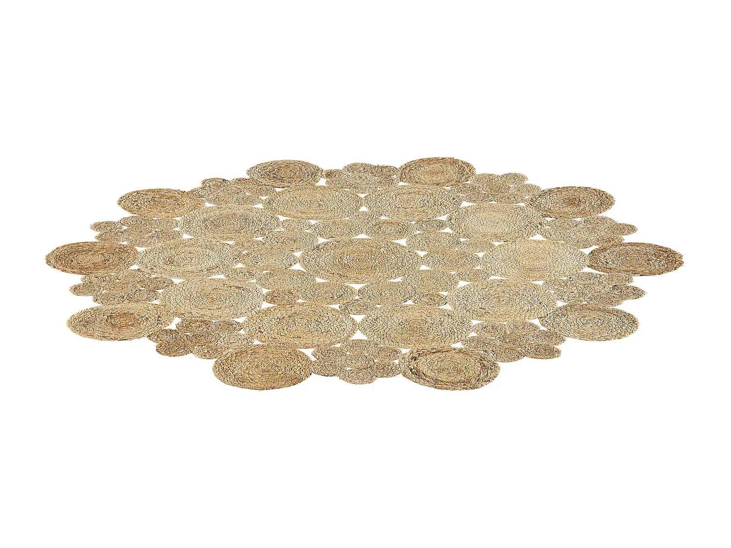 Vloerkleed GERDEK ø 135 cm Jute Beige