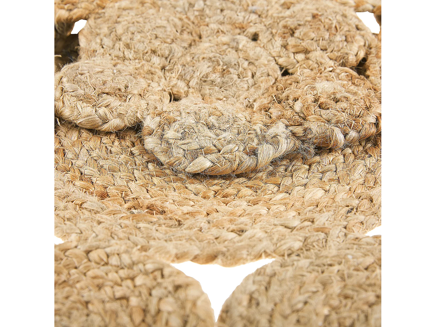 Tappeto iuta beige ø 135 cm GERDEK