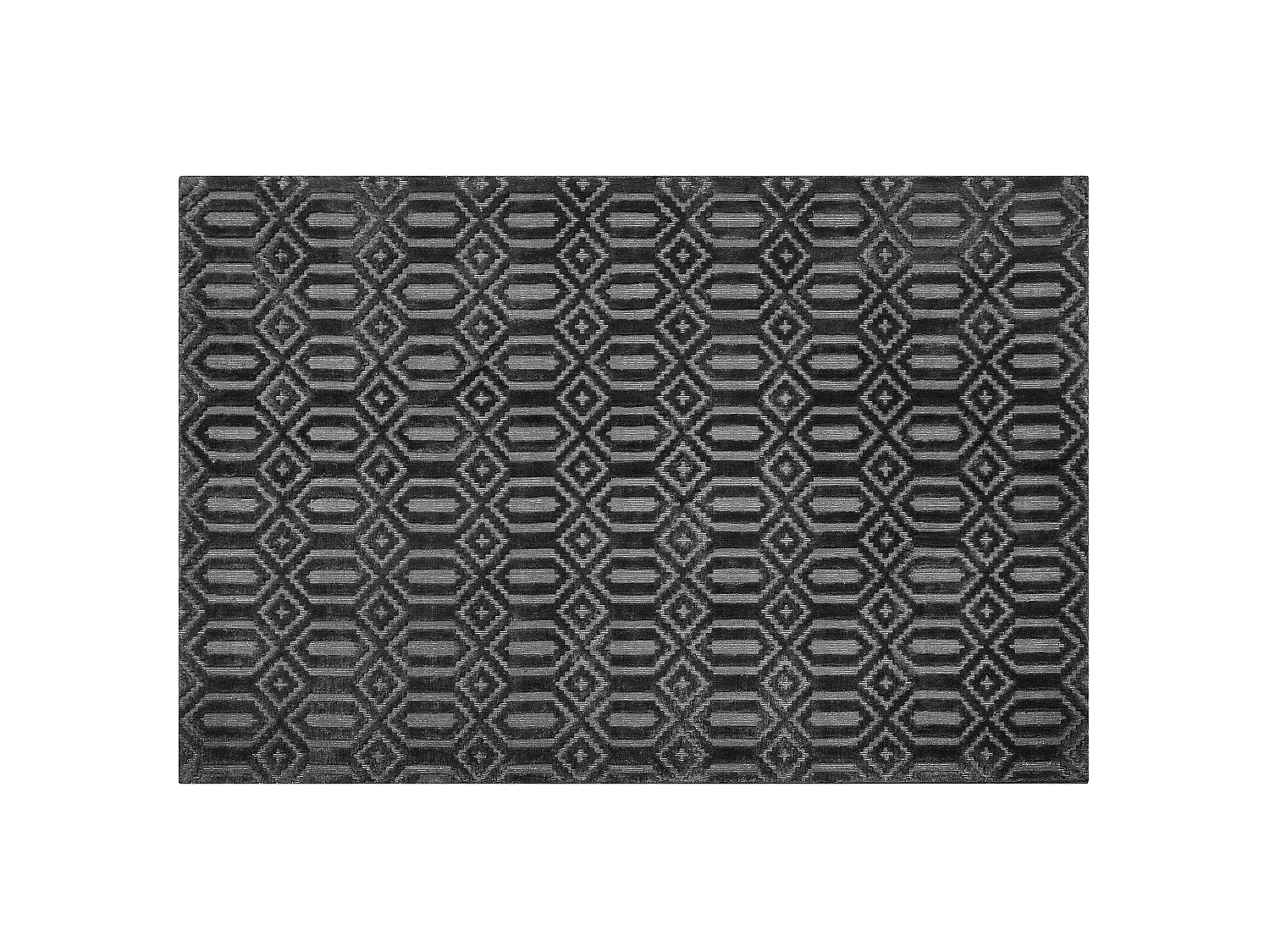 Vloerkleed viscose donkergrijs 140 x 200 cm ADATEPE