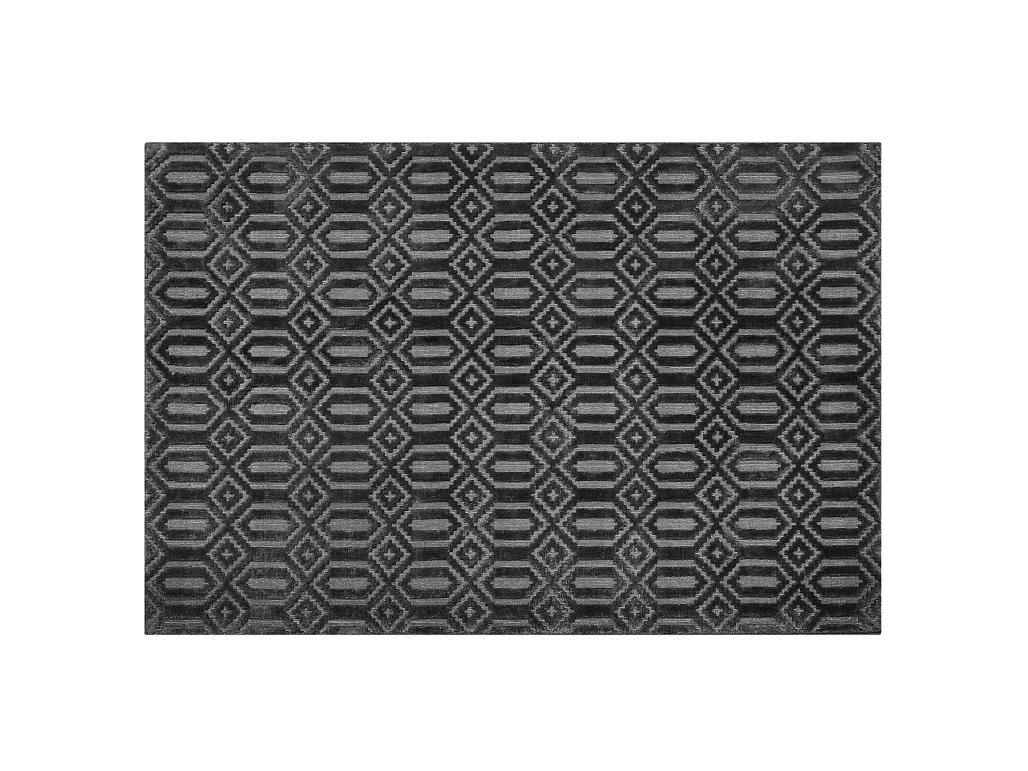 Alfombra de viscosa gris oscuro 140 x 200 cm ADATEPE