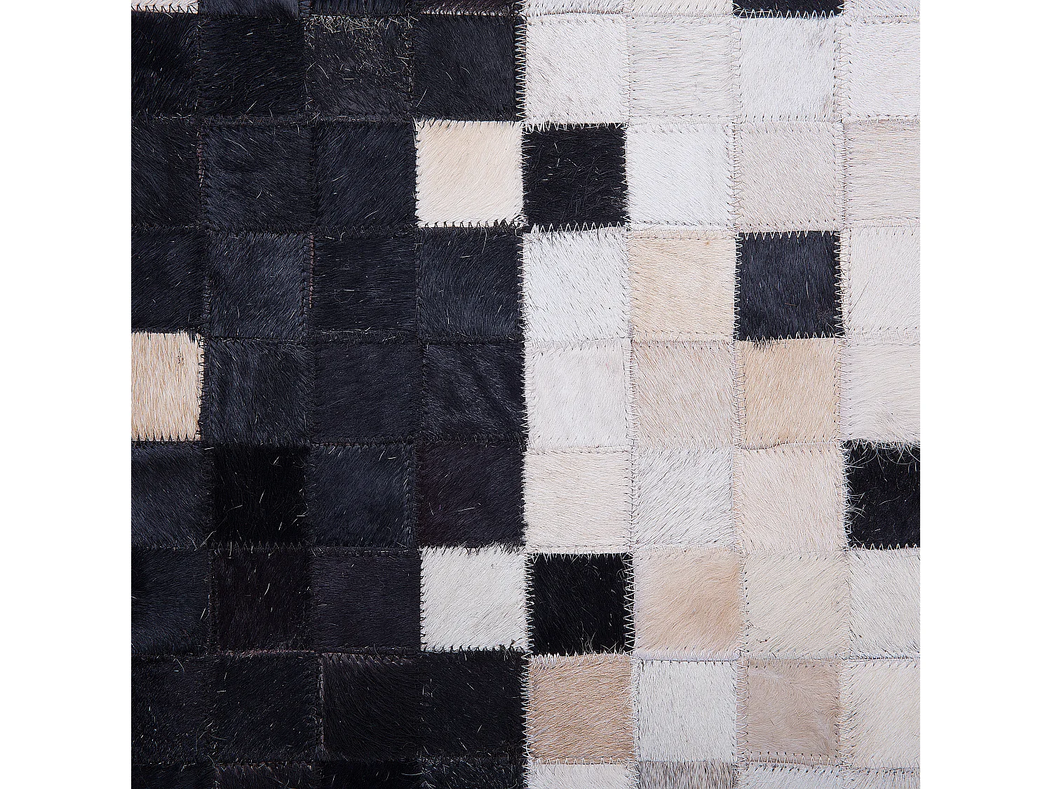 Teppich Leder beige schwarz modern 160 x 230 cm Erfelek