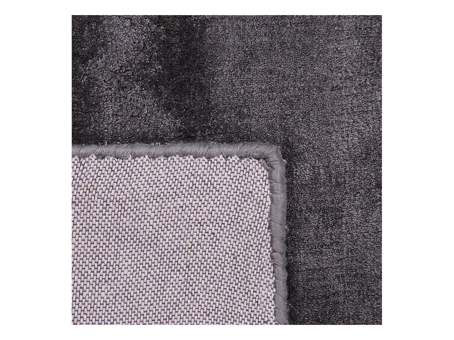 Teppich Viskose dunkelgrau 160 x 230 cm Kurzflor GESI II