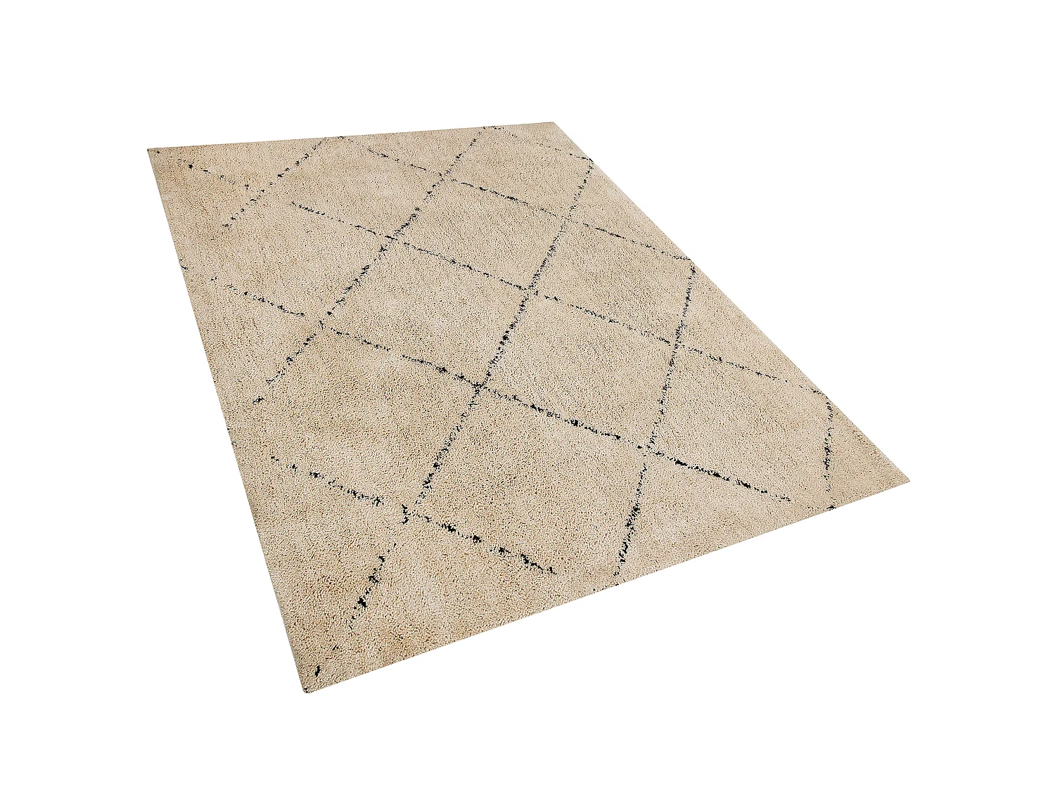 Vloerkleed polyester beige/zwart 160 x 230 cm MUTKI