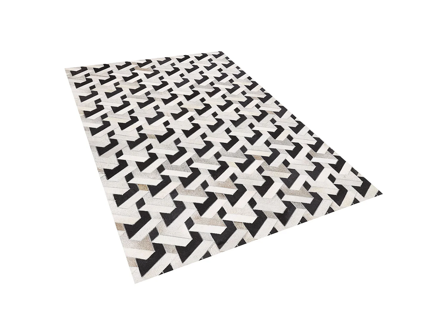 Vloerkleed NARMAN 140 x 200 cm Leer Grijs
