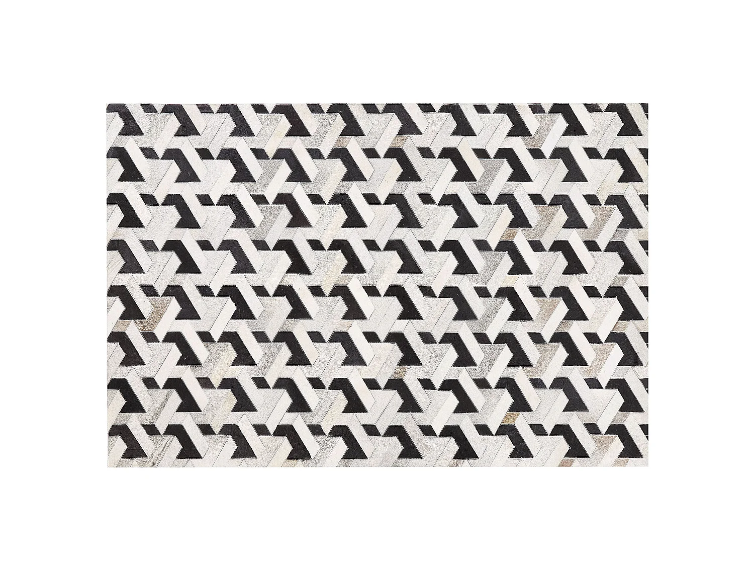 Vloerkleed NARMAN 140 x 200 cm Leer Grijs