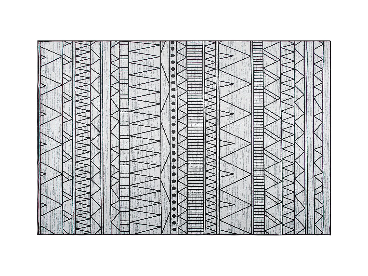 Moderner, gemusterter Teppich in Schwarz-Grau 140 x 200 cm Keban